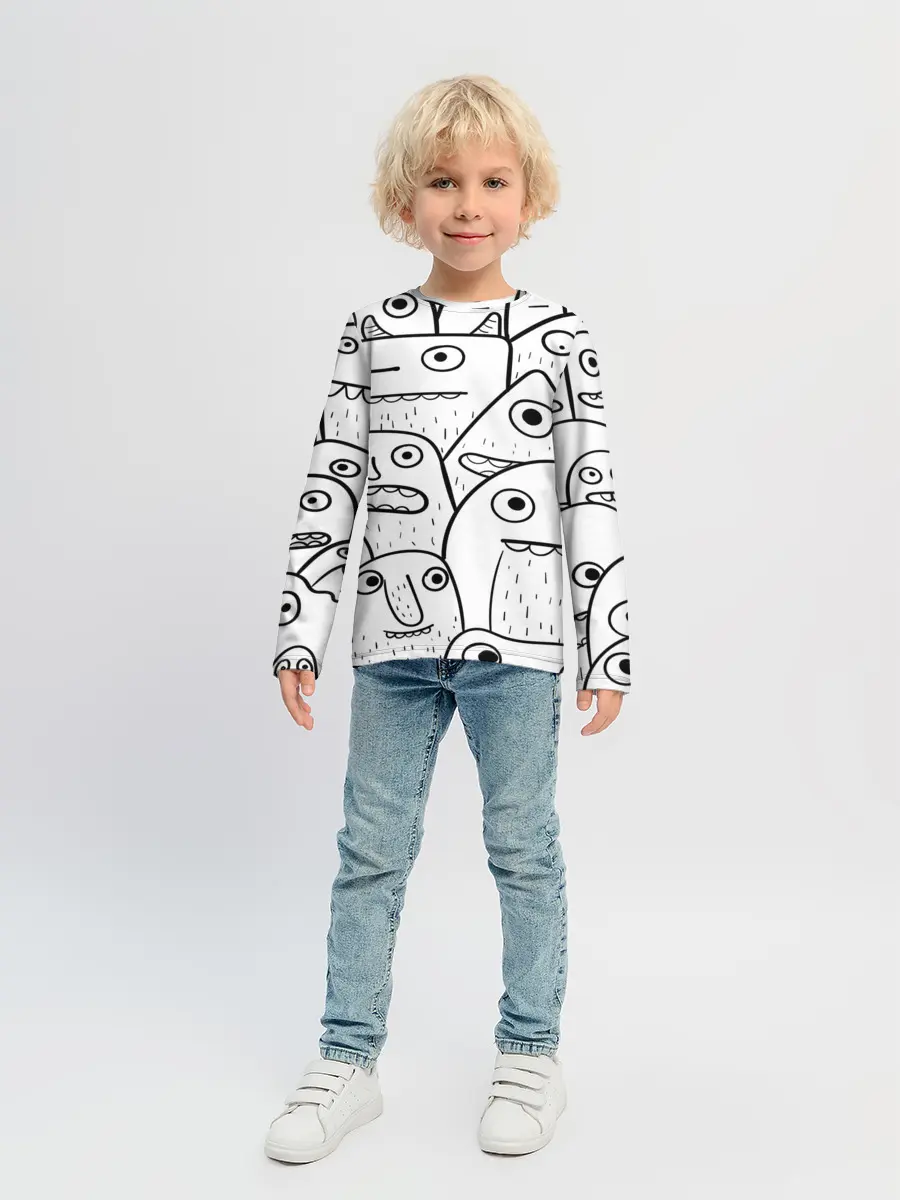 Детский лонгслив / Рожицы