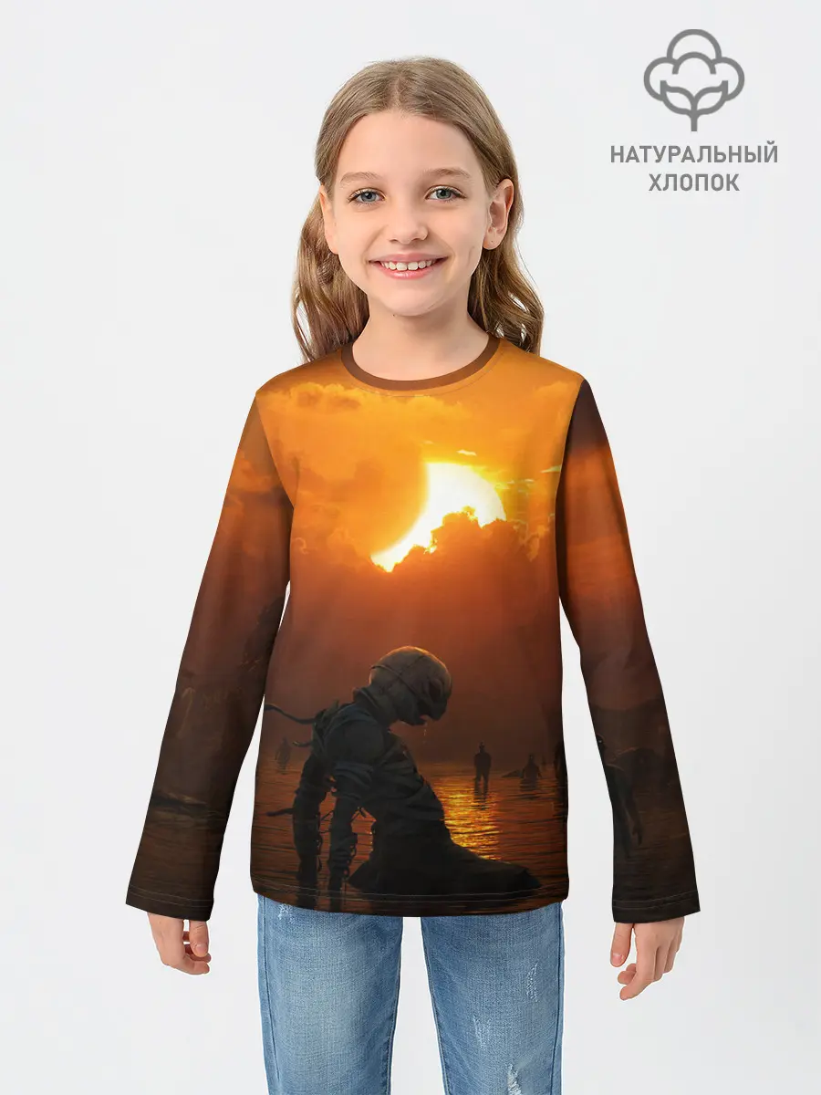 Детский лонгслив / Берсерк закат
