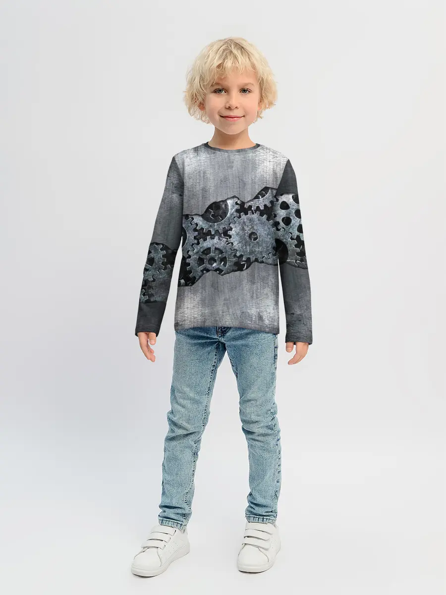 Детский лонгслив / Шестеренки
