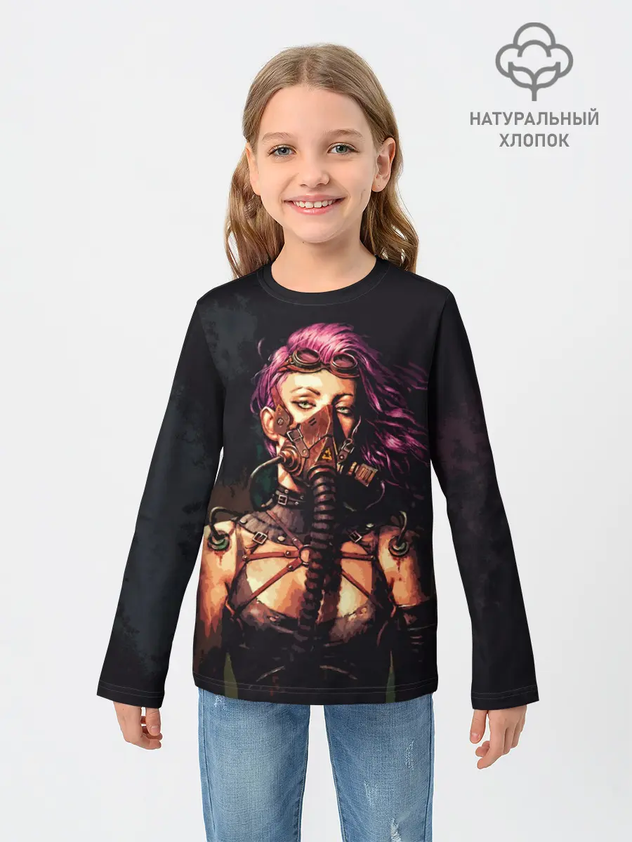 Детский лонгслив / Steampunk girl | Стимпанк
