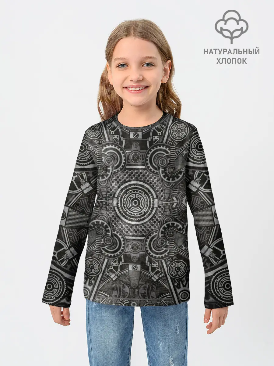 Детский лонгслив / Стимпанк Механизм