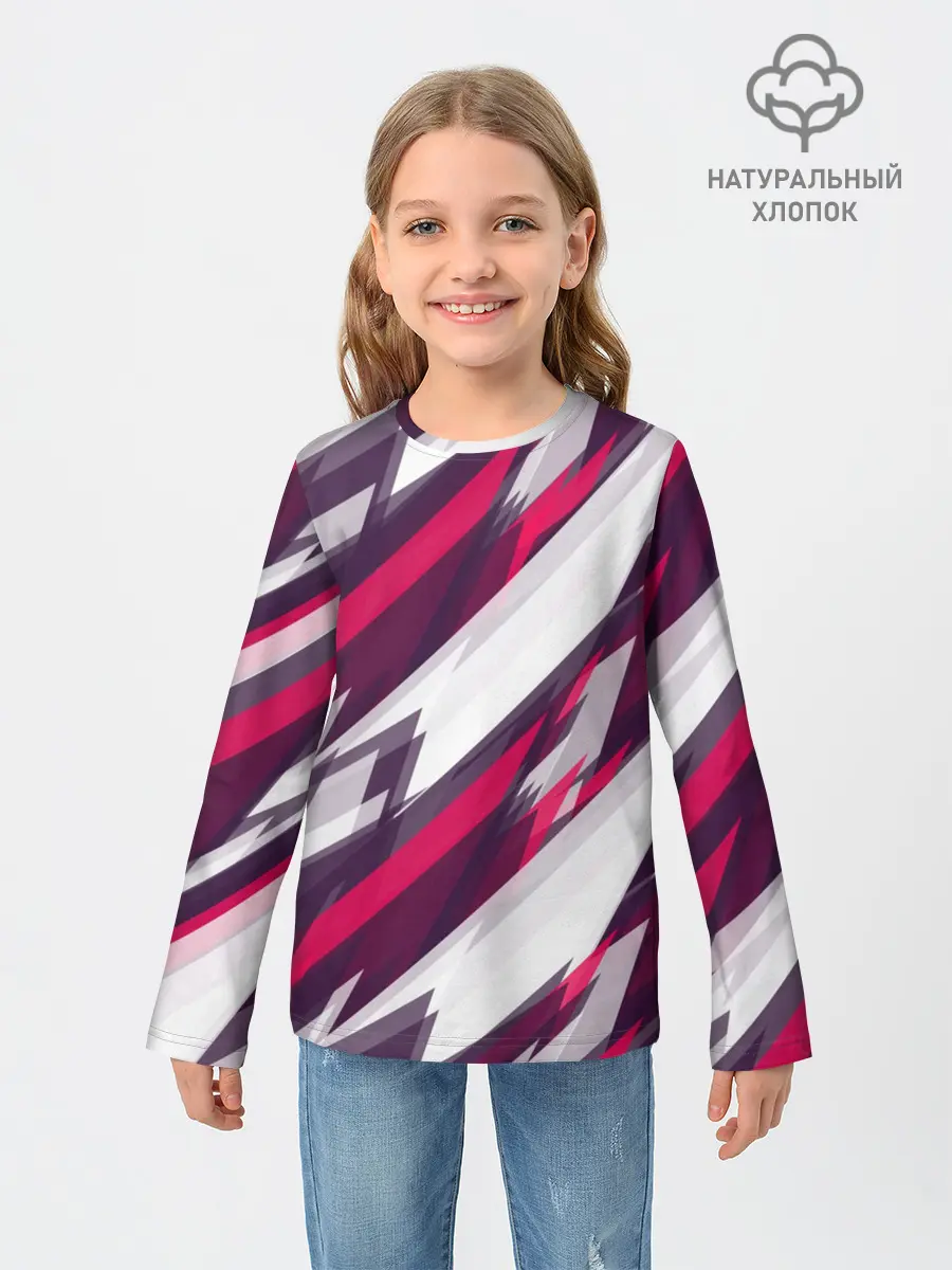 Детский лонгслив / Абстракция ,,Пламя