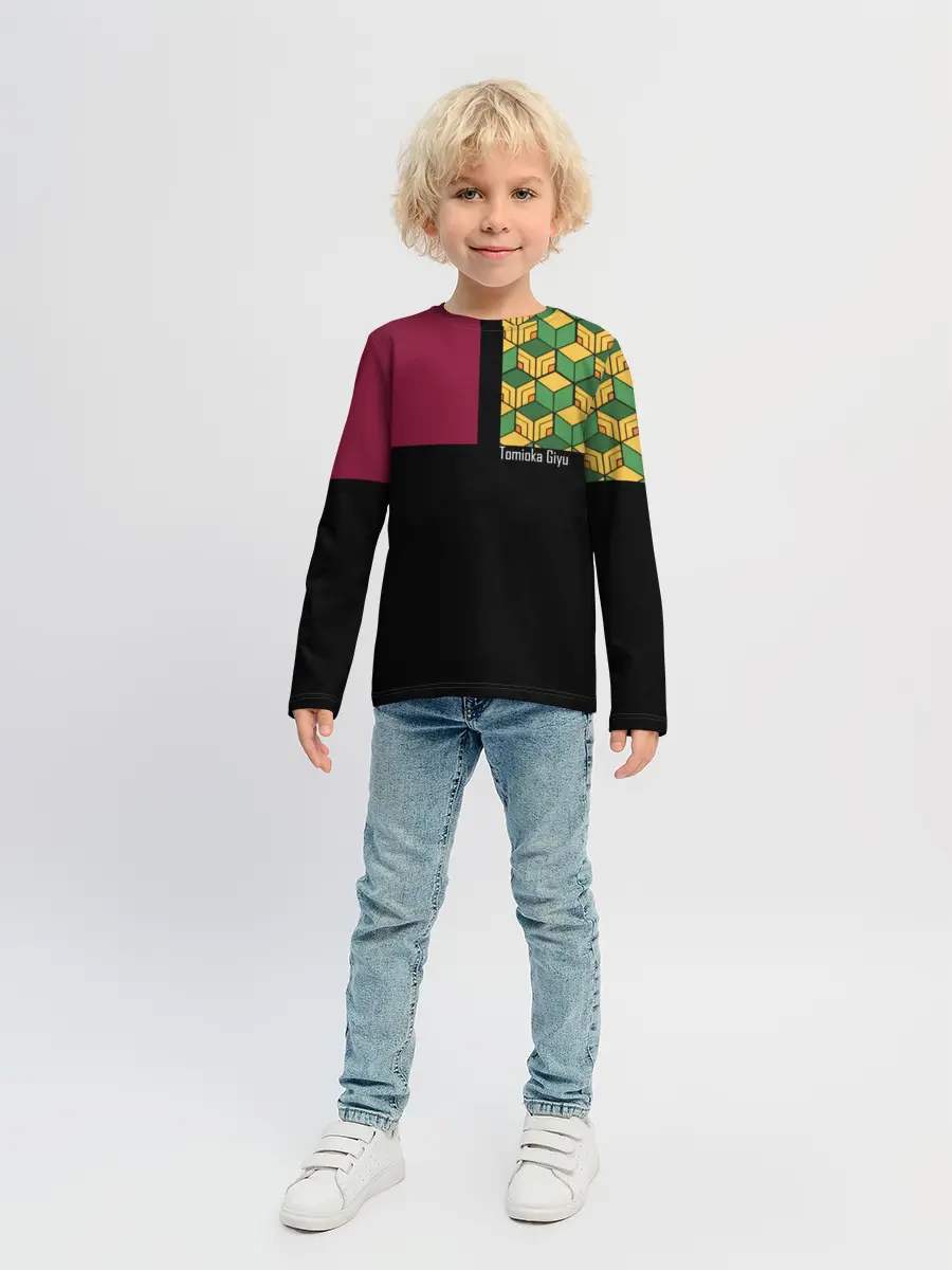 Детский лонгслив / Гию Томиока Kimetsu no Yaiba