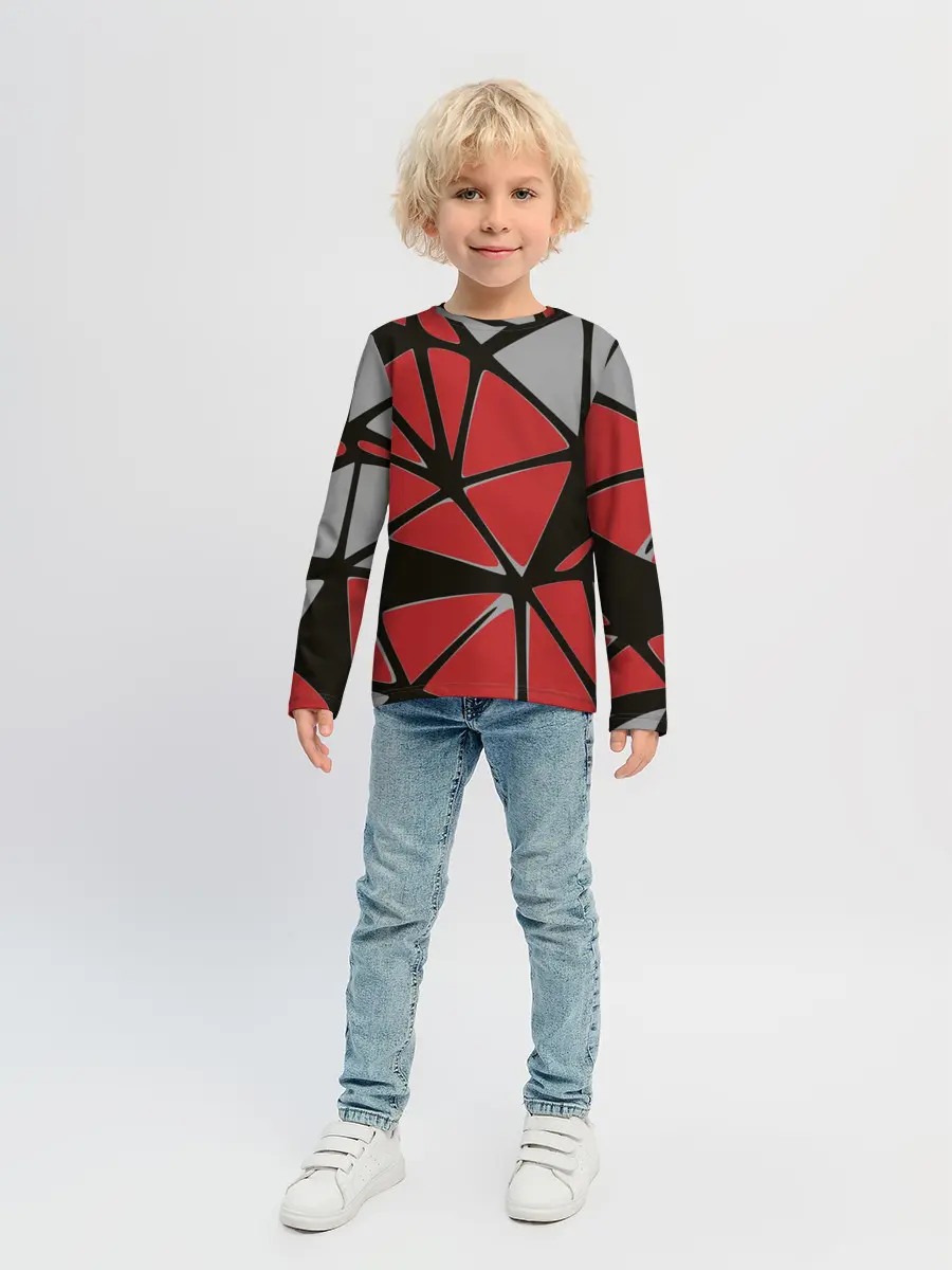 Детский лонгслив / Треугольники