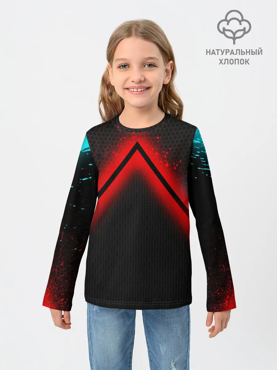 Детский лонгслив / Кровавая линия3D
