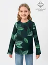Детский лонгслив / Текстура Листья