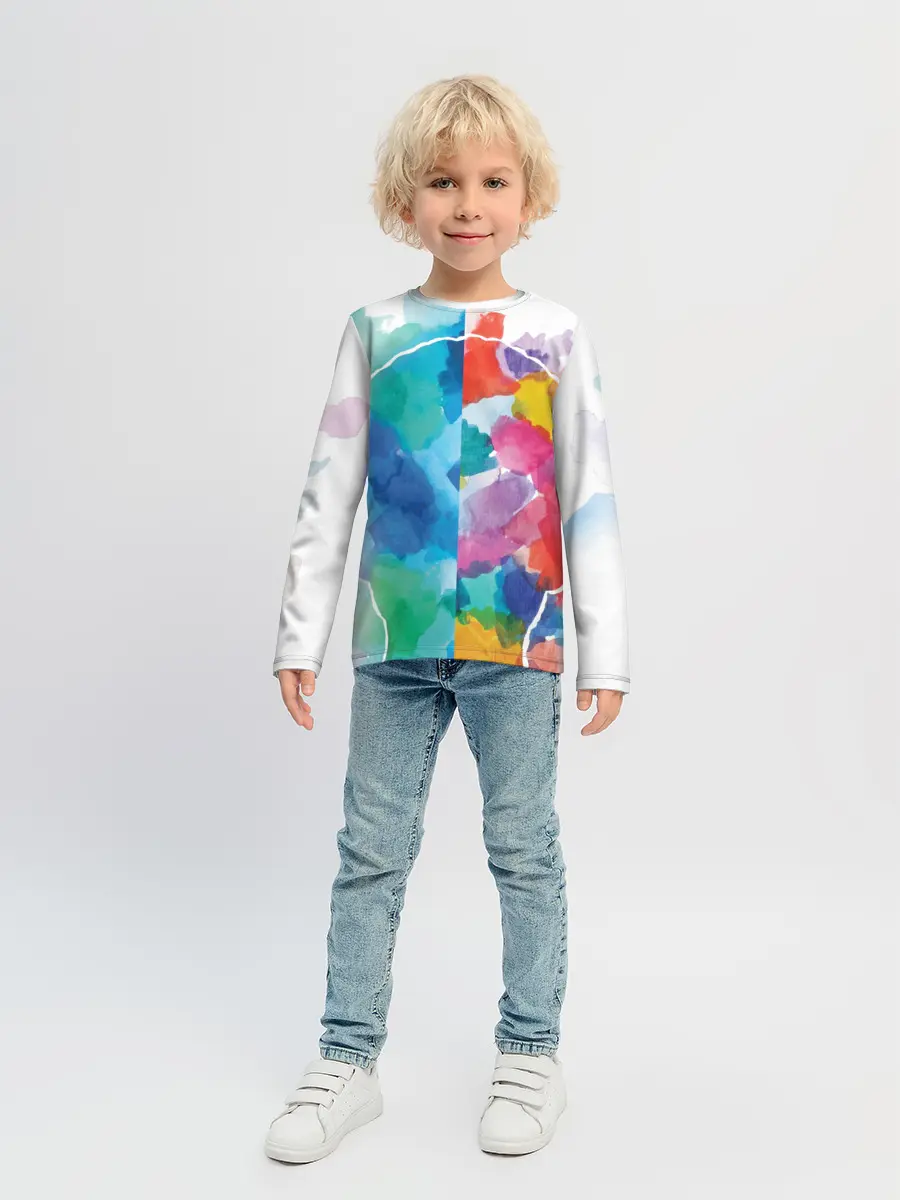 Детский лонгслив / Акварель