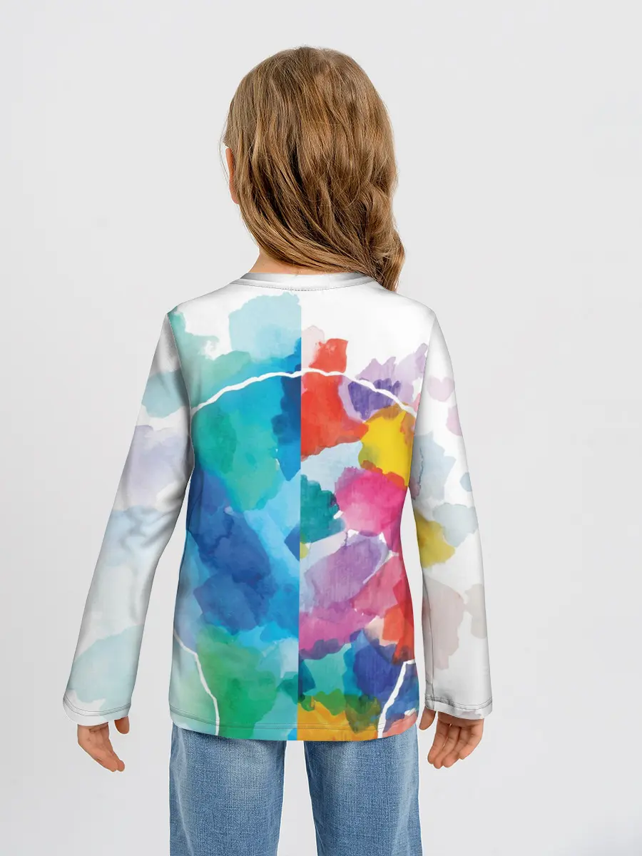 Детский лонгслив / Акварель