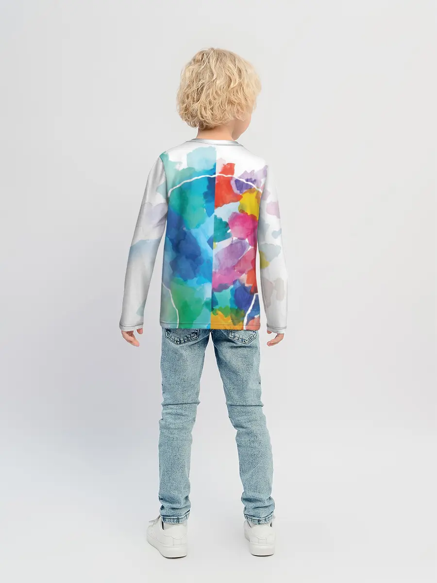 Детский лонгслив / Акварель