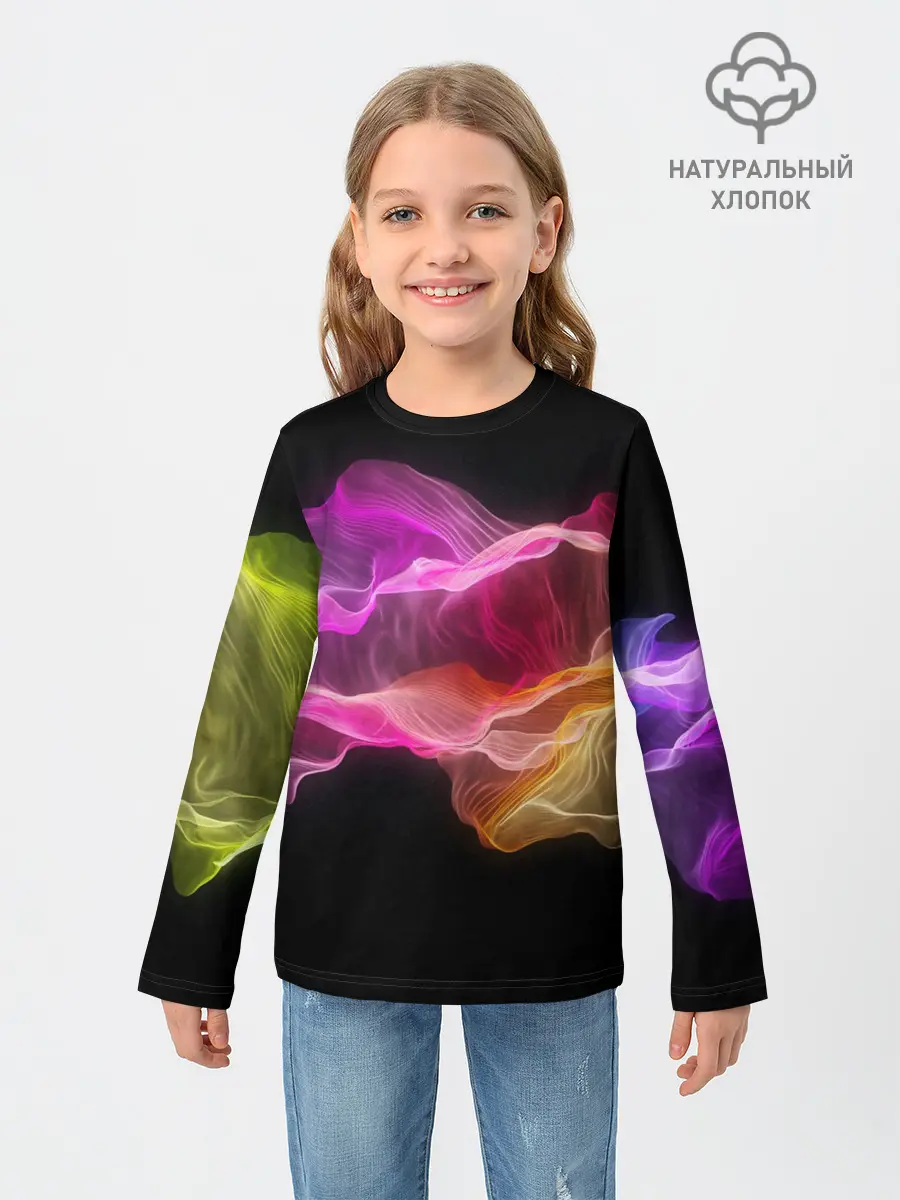 Детский лонгслив / Волны