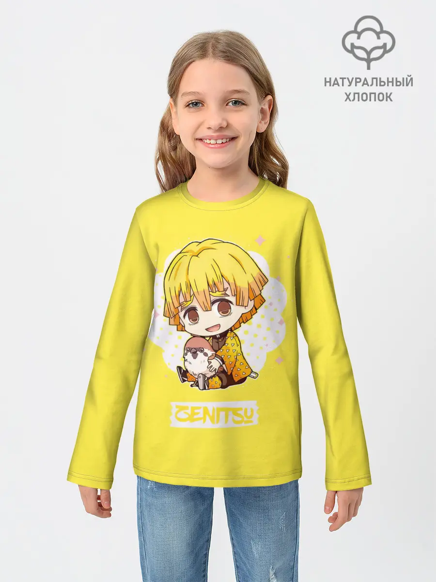 Детский лонгслив / Zenitsu Agatsuma Kimetsu no Yaiba