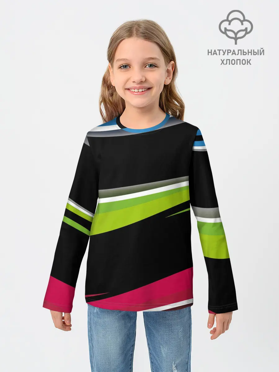 Детский лонгслив / Волны