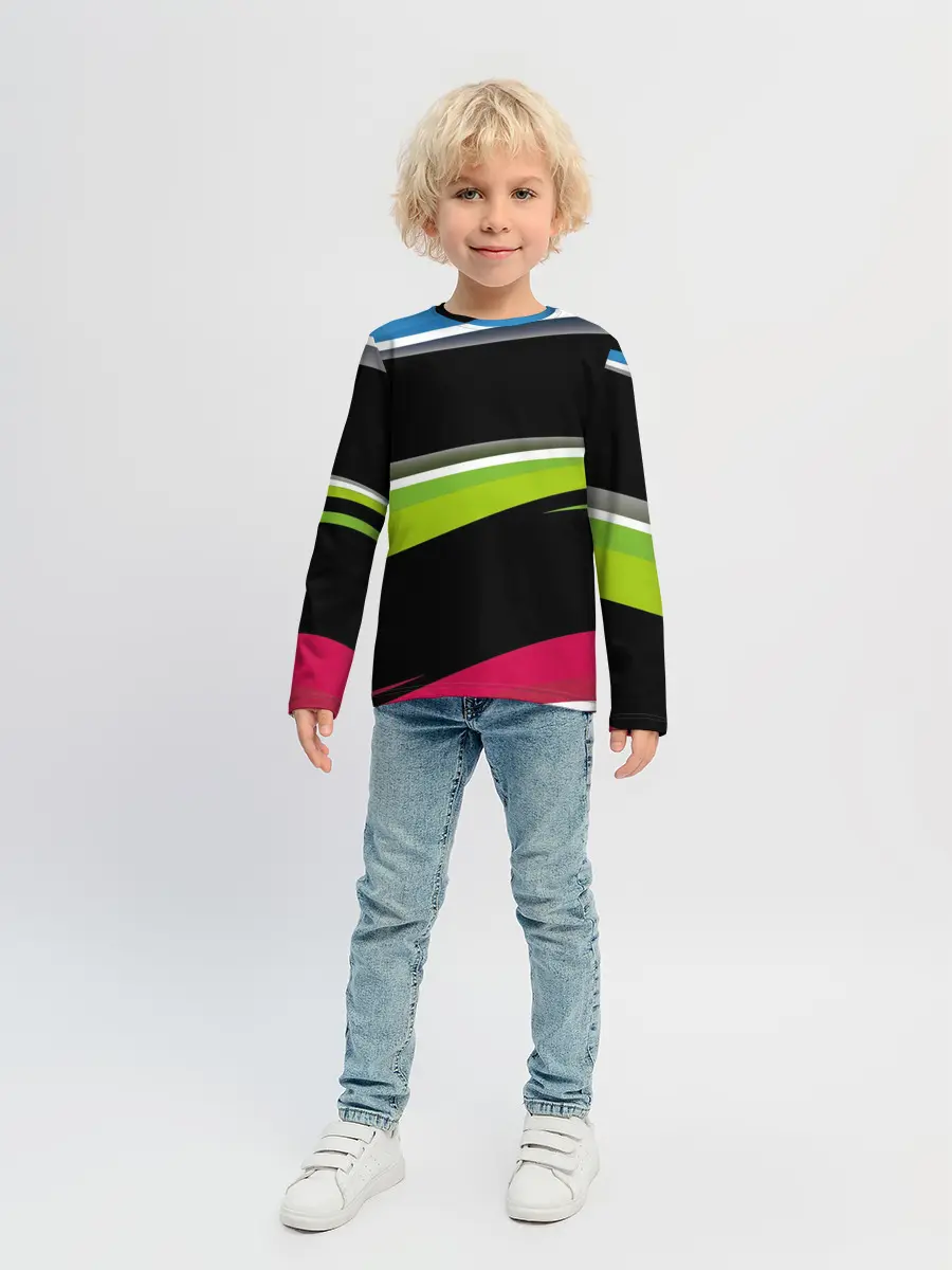 Детский лонгслив / Волны