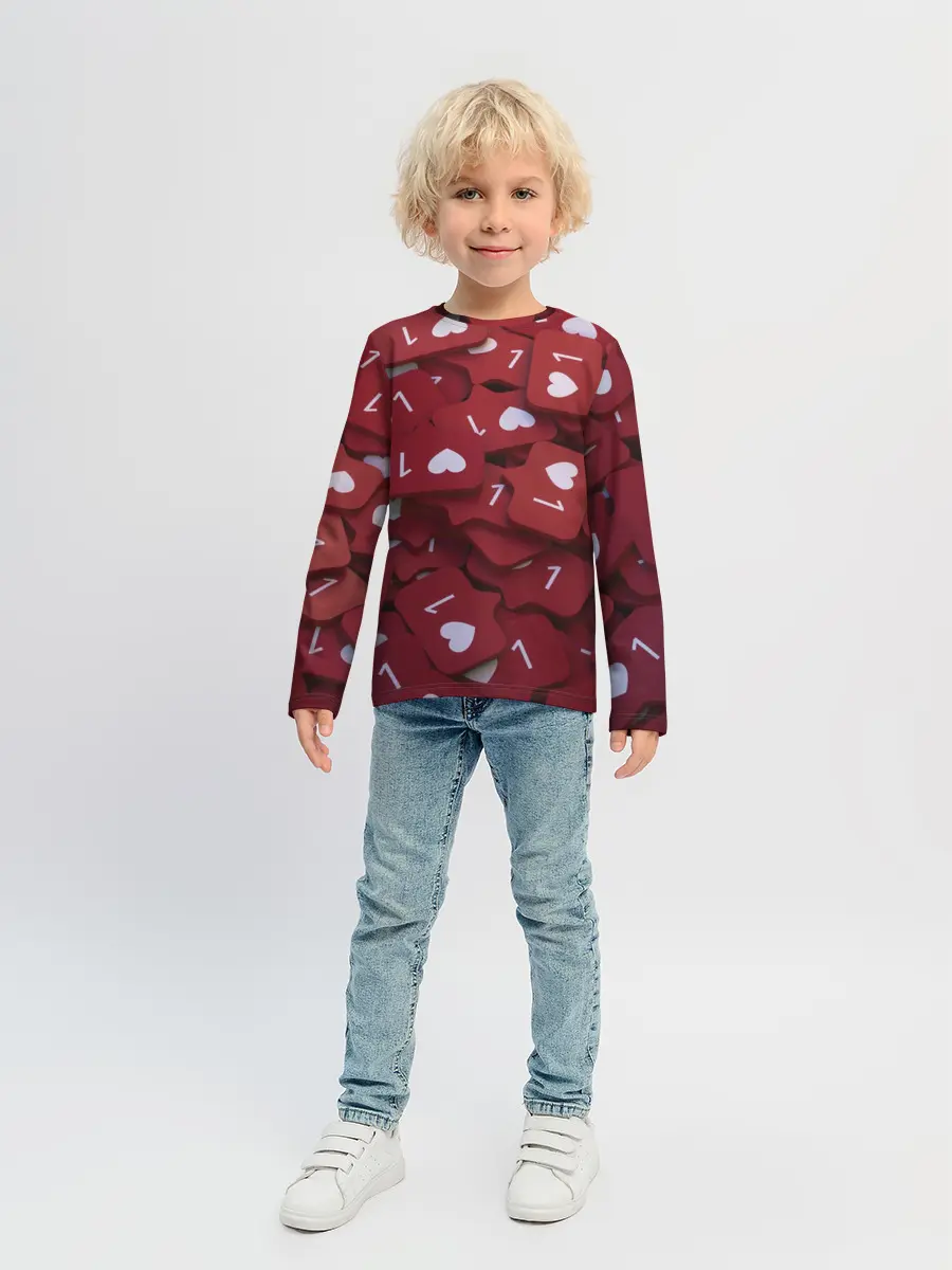 Детский лонгслив / Like 3D/Лайк