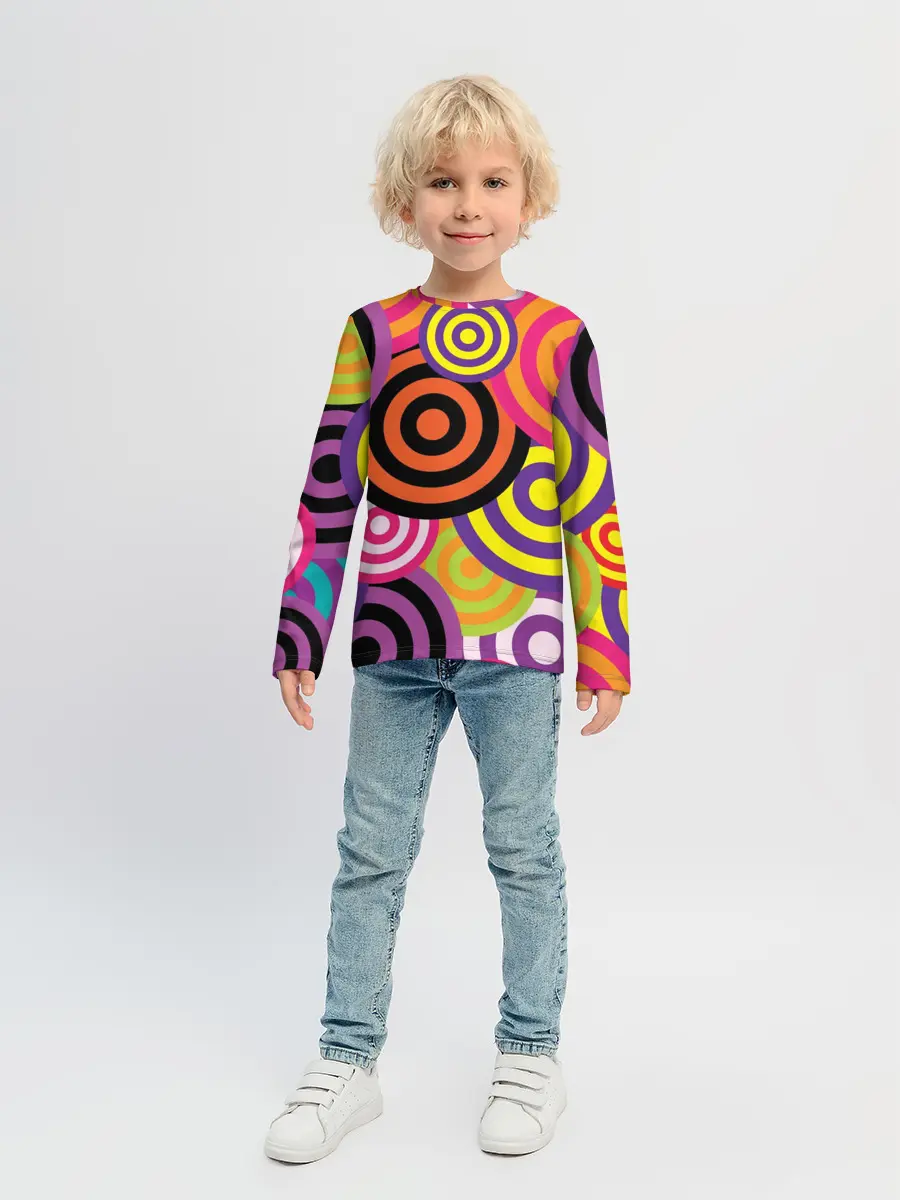 Детский лонгслив / Аннотация разноцветных кругов