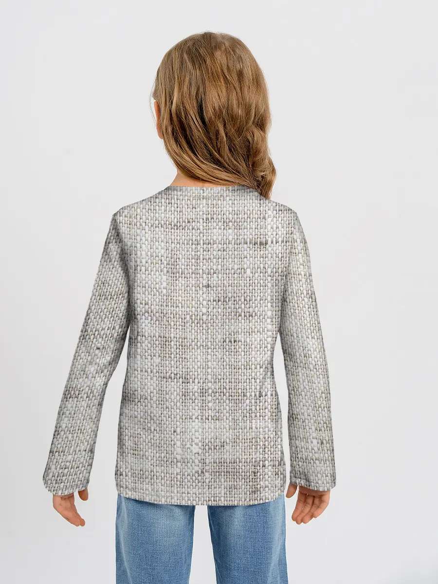 Детский лонгслив / Серая Мешковина