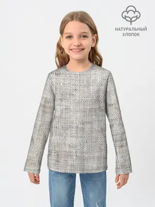 Детский лонгслив / Серая Мешковина