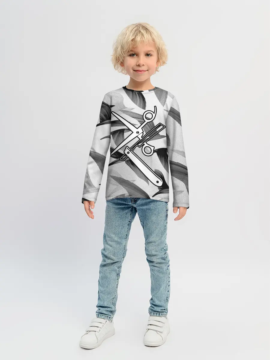 Детский лонгслив / Барбер