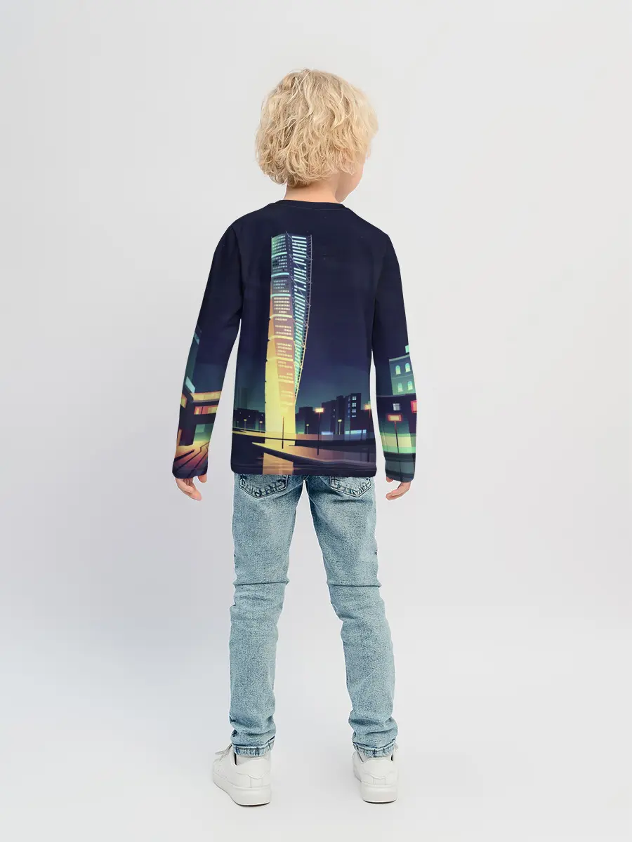 Детский лонгслив / Ночной Город