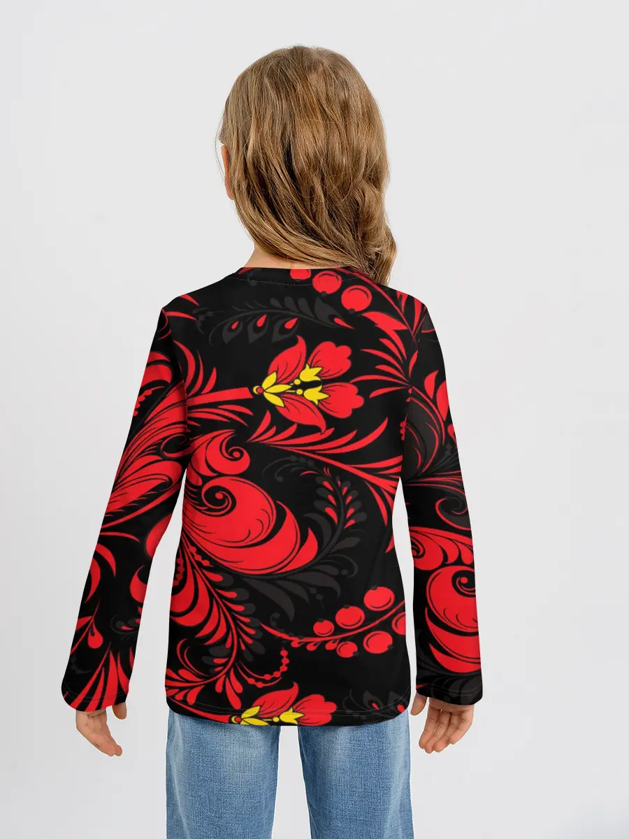 Детский лонгслив / Хохлома