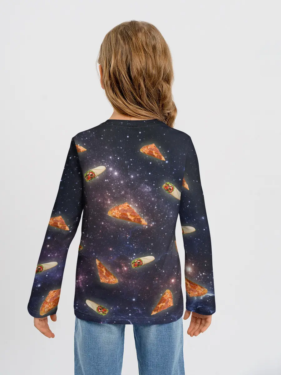 Детский лонгслив / Котик в космосе