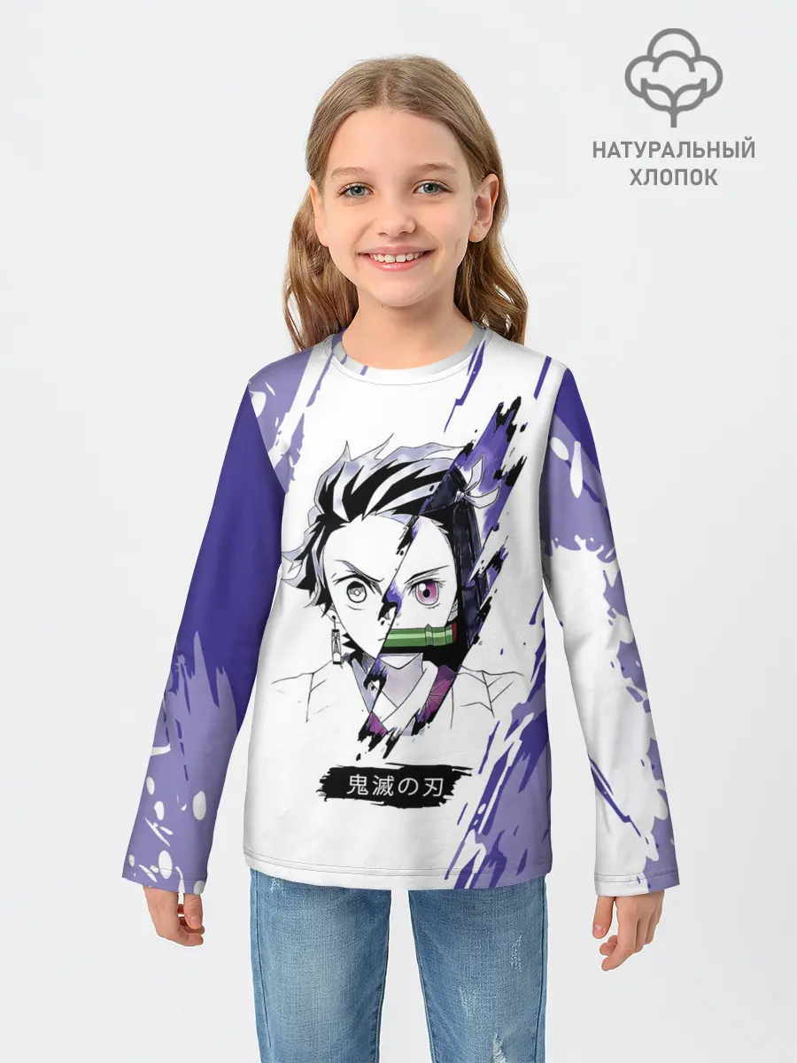 Детский лонгслив / Танджиро и Незуко Камадо