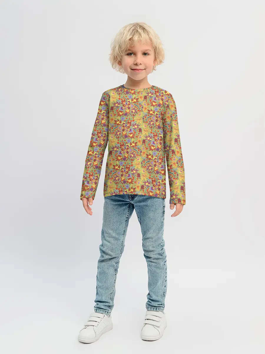 Детский лонгслив / Волшебный лес.