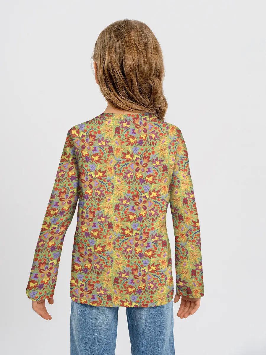 Детский лонгслив / Волшебный лес.