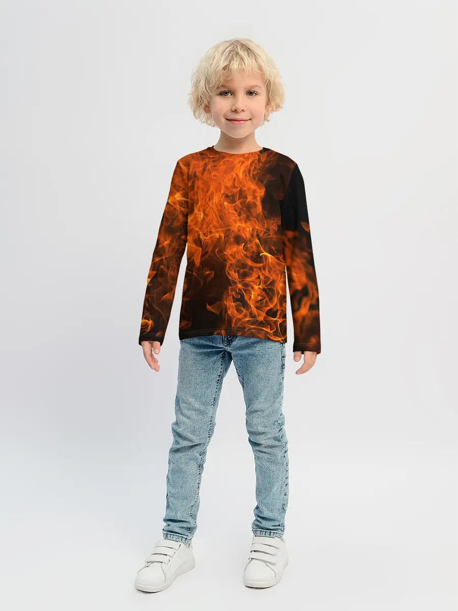 Детский лонгслив / Огонь