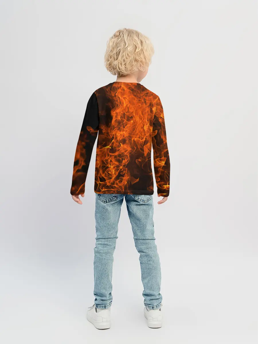 Детский лонгслив / Огонь