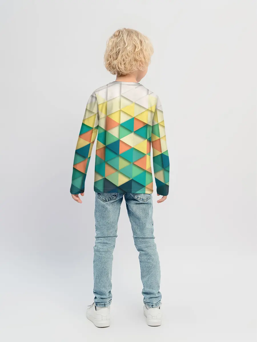 Детский лонгслив / Ромбики