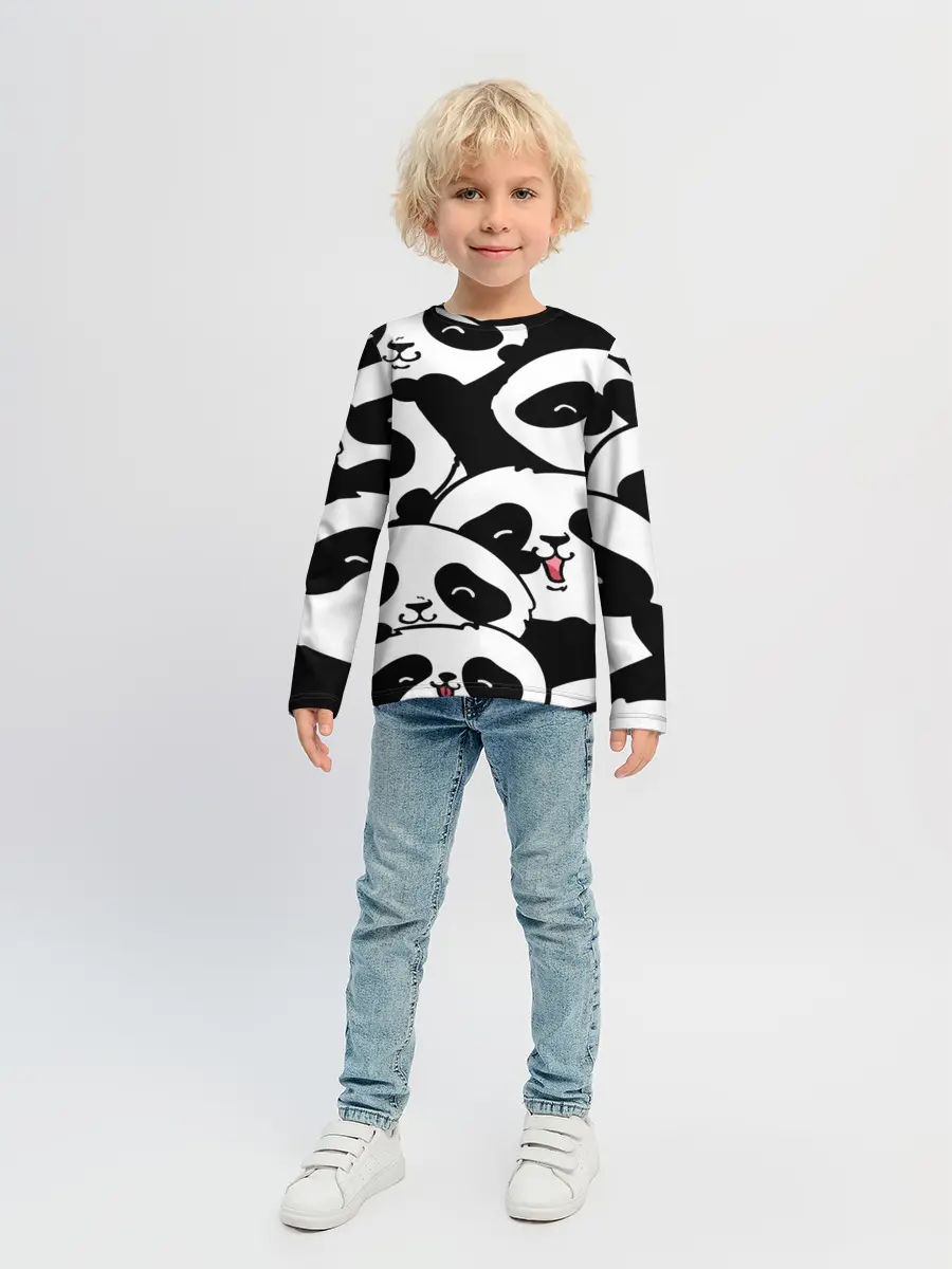 Детский лонгслив / панды