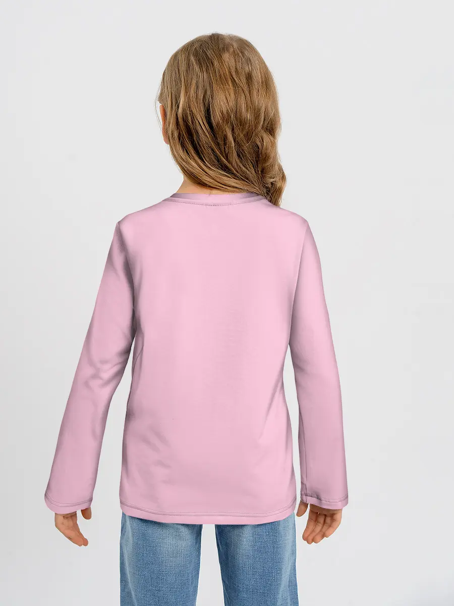 Детский лонгслив / лама с цветами