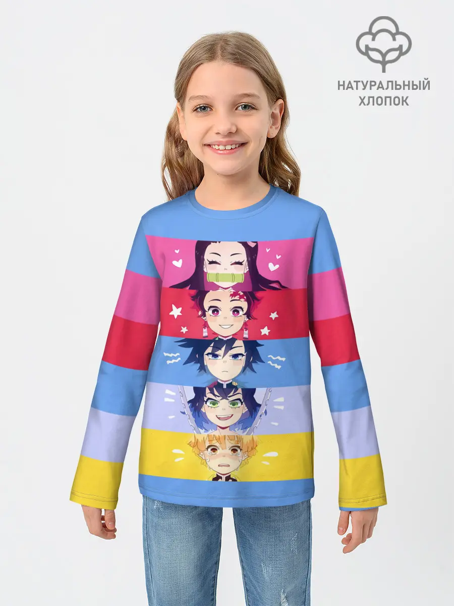 Детский лонгслив / ПЕРСОНАЖИ Kimetsu no Yaiba