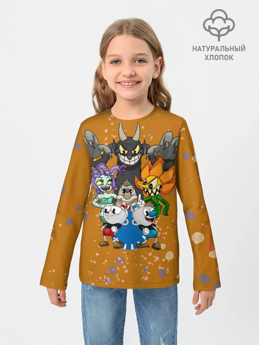 Детский лонгслив / cuphead