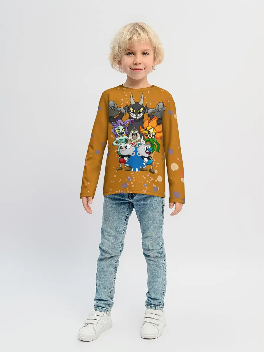 Детский лонгслив / cuphead