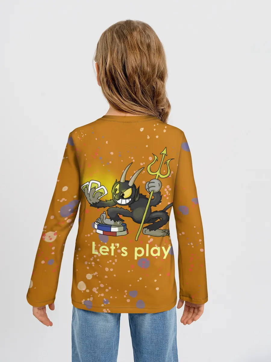 Детский лонгслив / cuphead