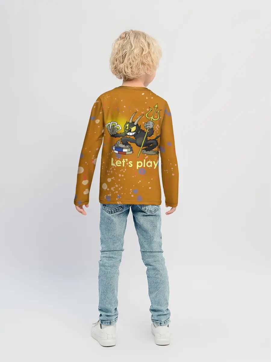 Детский лонгслив / cuphead