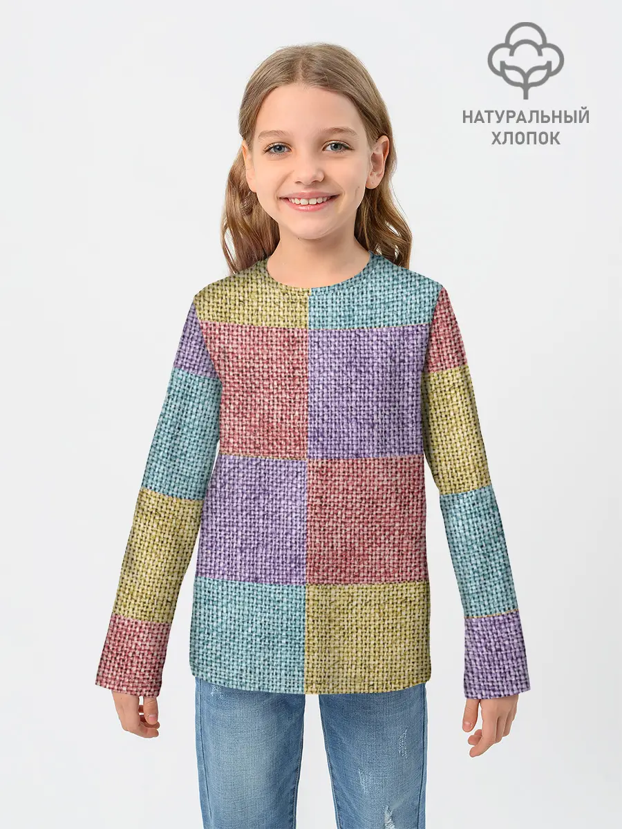Детский лонгслив / Patchwork