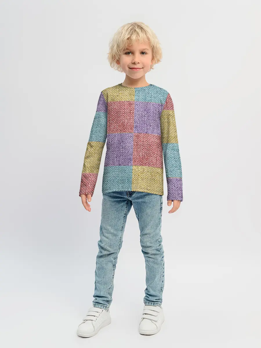 Детский лонгслив / Patchwork