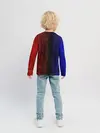 Детский лонгслив / Сине-Красная Текстура