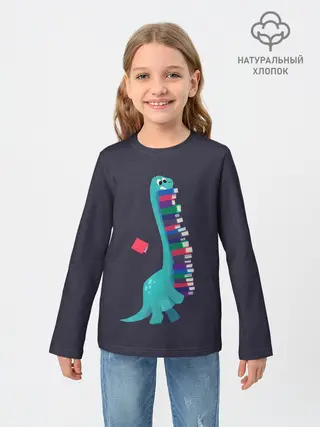 Детский лонгслив / Book Dinosaur