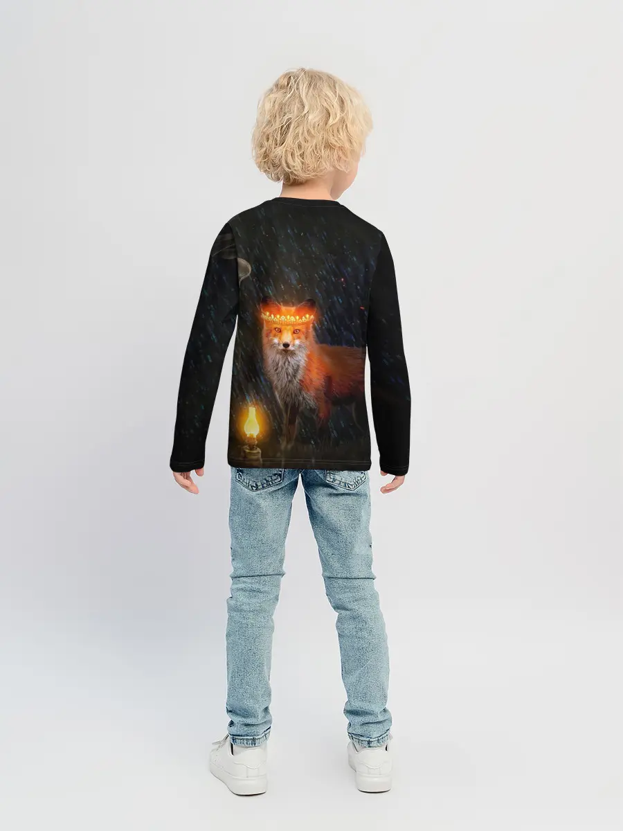Детский лонгслив / Лиса с огненной короной