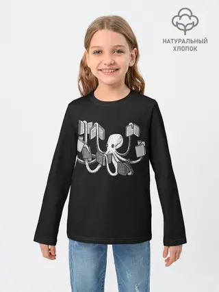 Детский лонгслив / Octopus Book