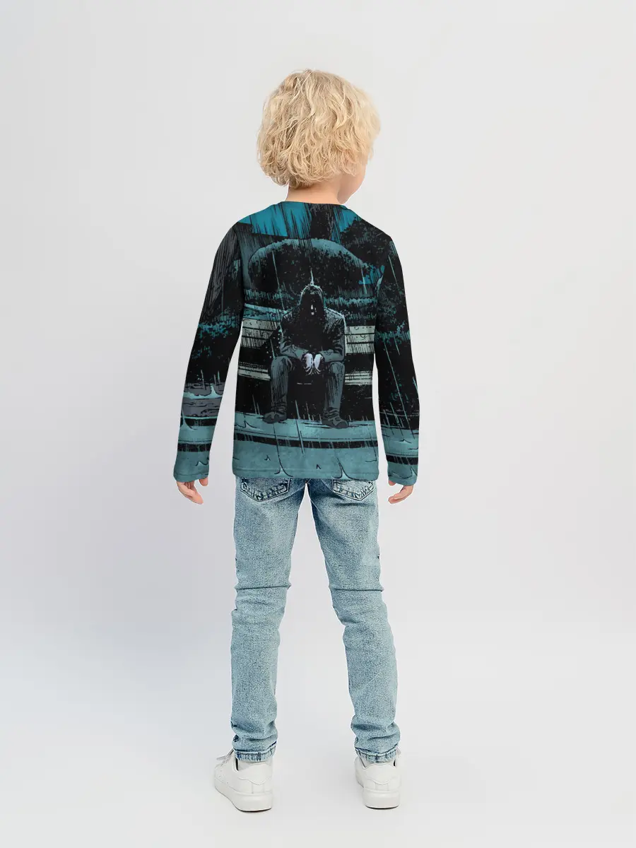 Детский лонгслив / Киану Ривз - комикс о боге