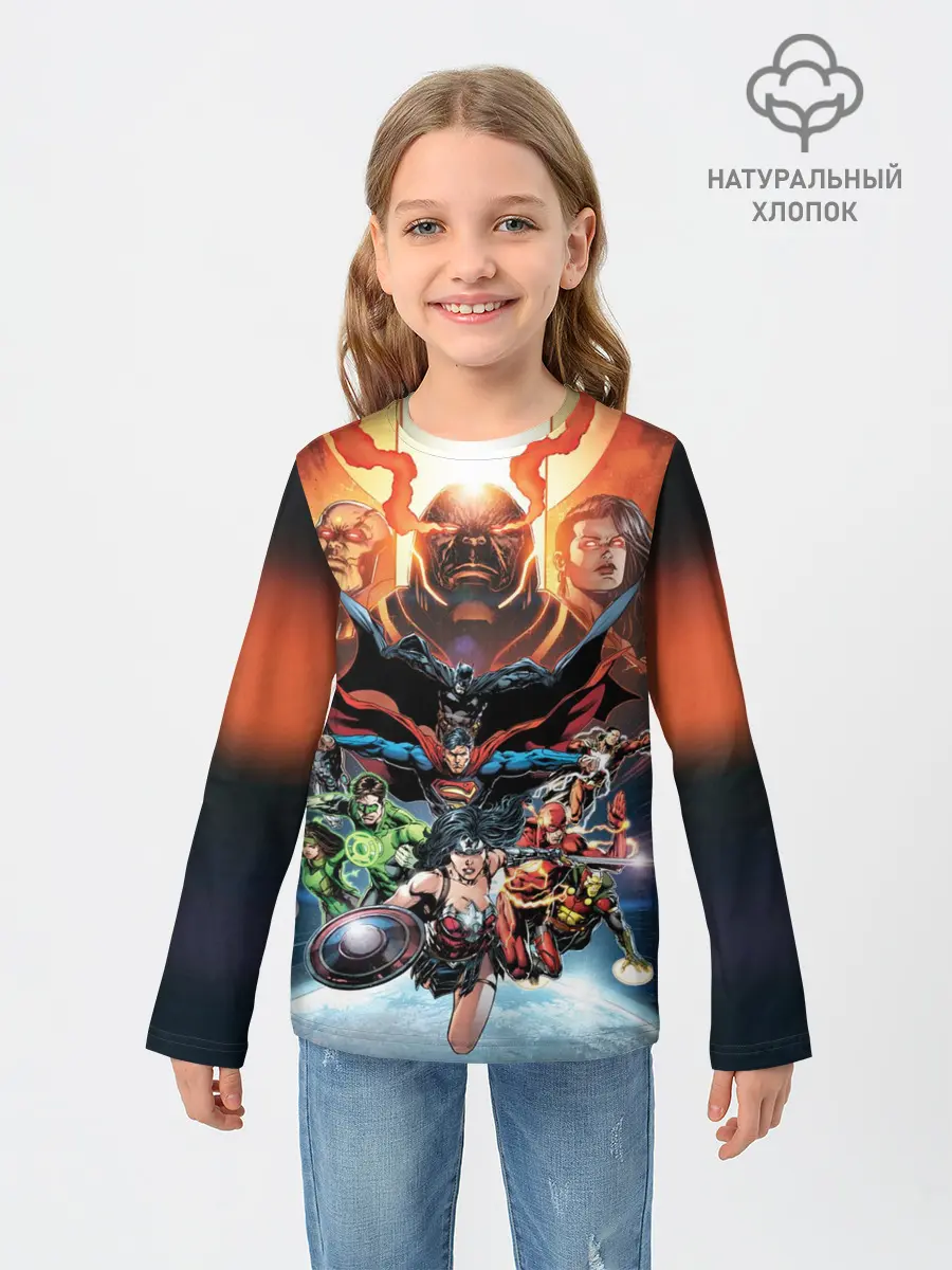 Детский лонгслив / Darkseid VS Justice League