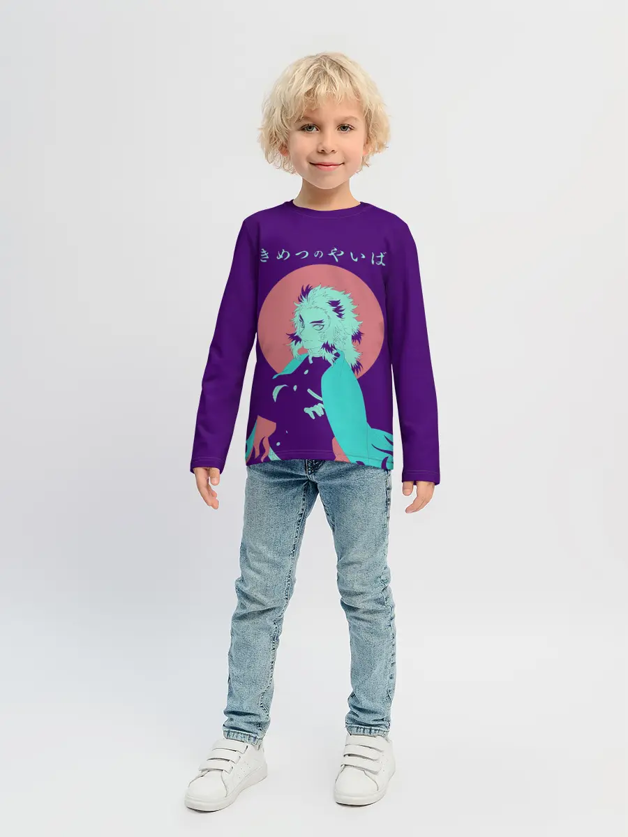 Детский лонгслив / Кёджуро Ренгоку Kimetsu no Yaiba