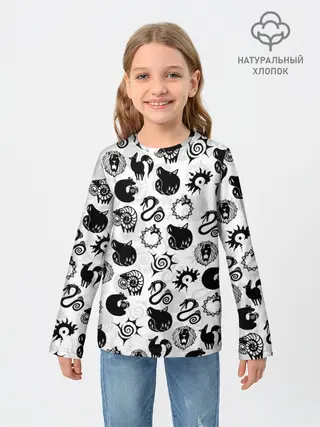 Детский лонгслив / 7 СМЕРТНЫХ ГРЕХОВ СИМВОЛЫ