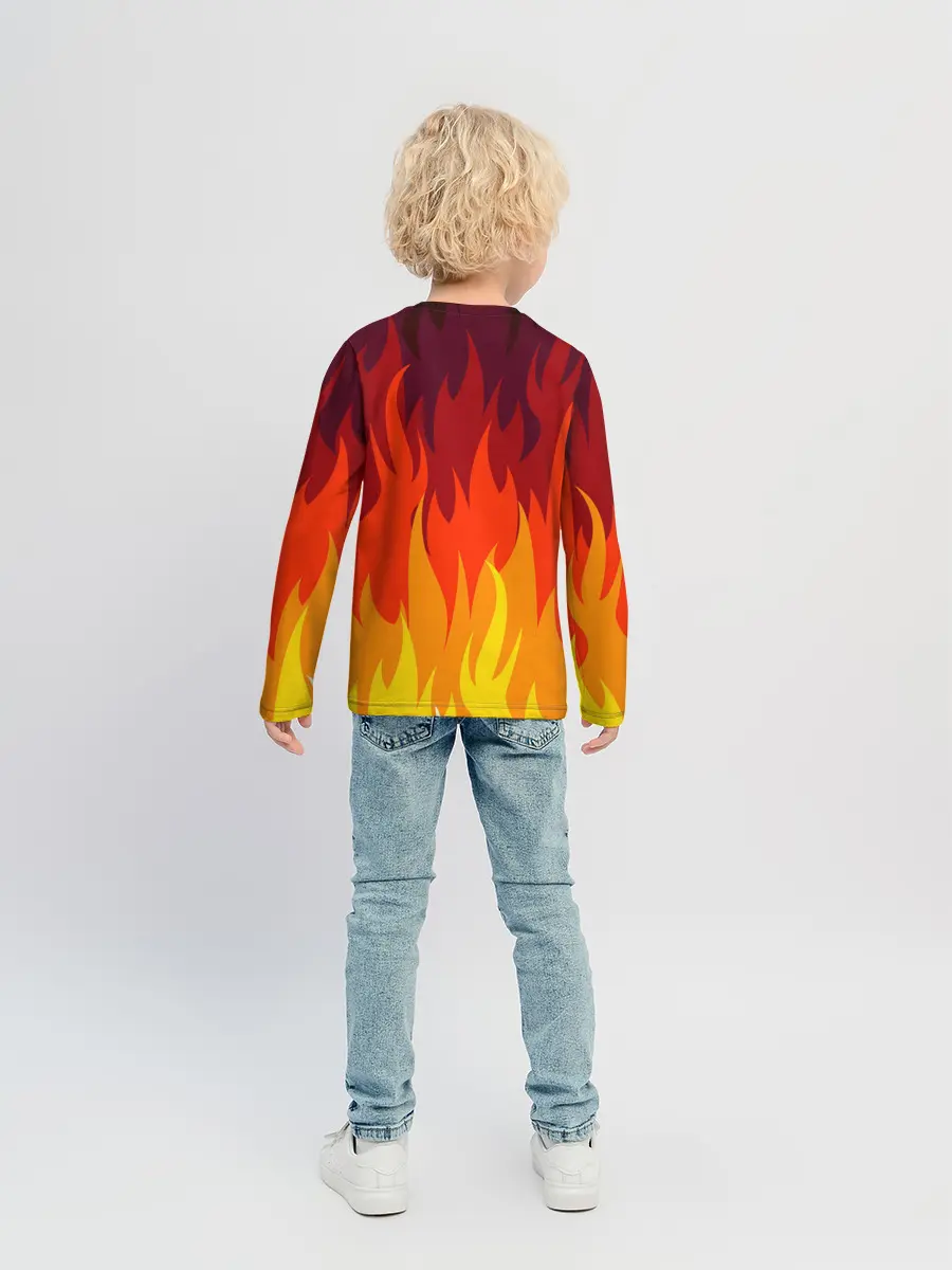 Детский лонгслив / Меха скелет | Steampunk Fire