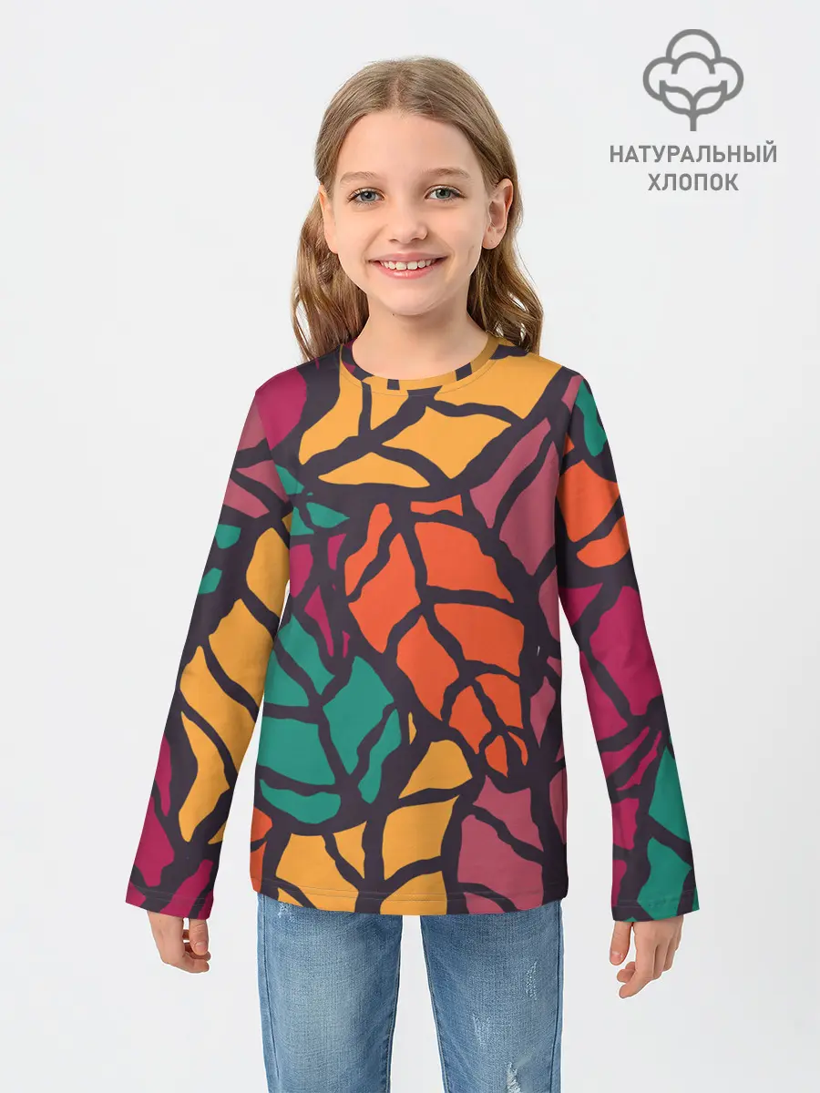 Детский лонгслив / Листья